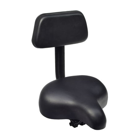 AlveyTech Oversized Bike Saddle Seat with Backrest Cushion Wide Comfort Back Rest Seat for Men/Women