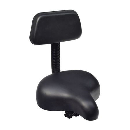 AlveyTech Oversized Bike Saddle Seat with Backrest Cushion Wide Comfort Back Rest Seat for Men/Women