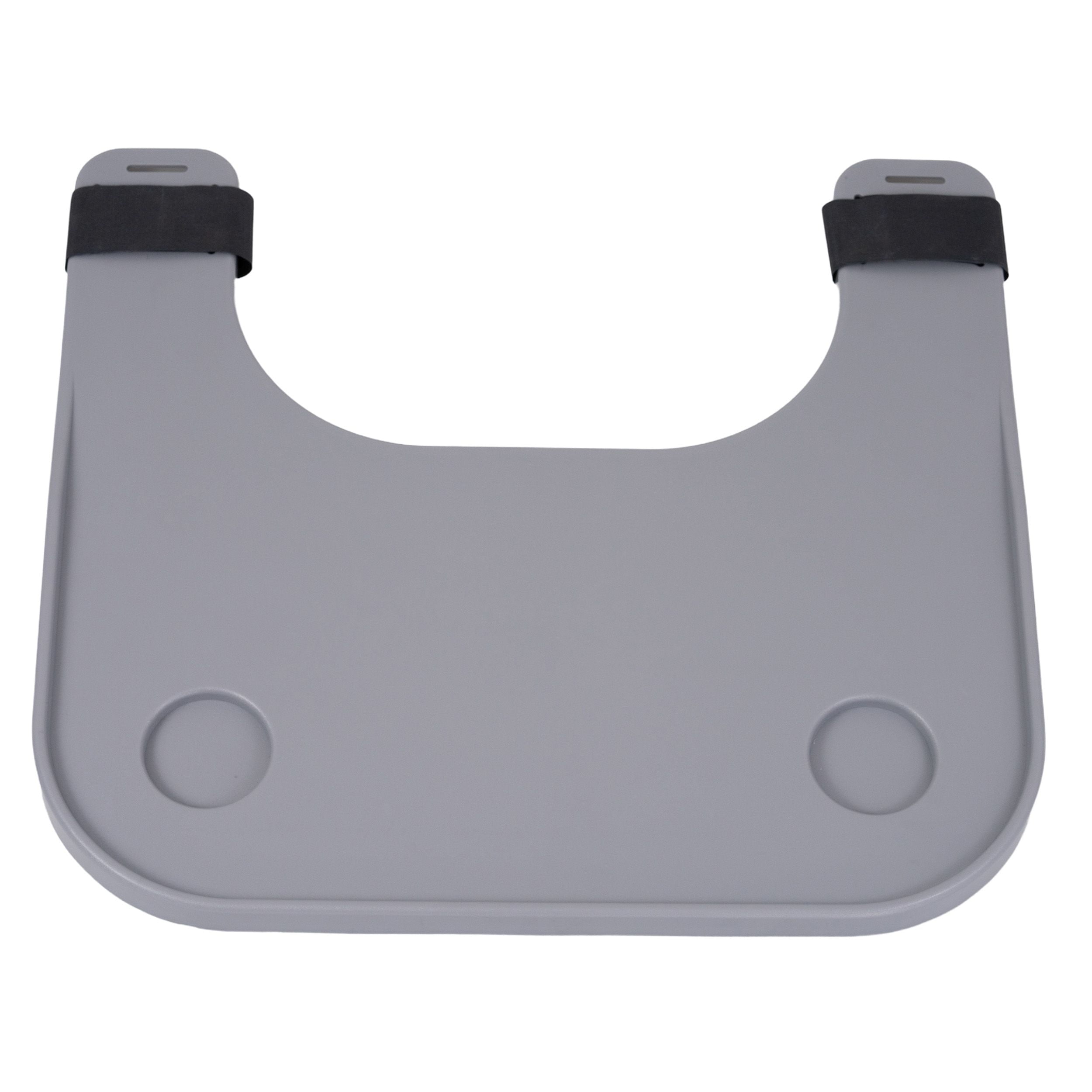 AlveyTech Plastic Removable Tray Table with Cup Holder, Wheel Chairs & Transport Chairs Trays (Gray)