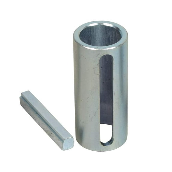 AlveyTech Shaft Sleeve Adapter with Step Key for Go-Kart Engines (3/4" to 1") - Kit to Increase Drive Shaft Diameter for Larger Wheel and Pulley, Cylindrical Spacer Tool, Parts