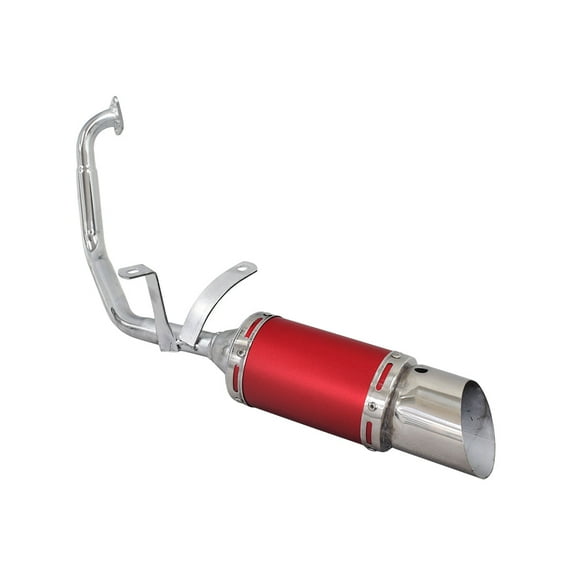 AlveyTech Short Performance Exhaust System for GY6 150cc Scooters & Go-Karts (Red)