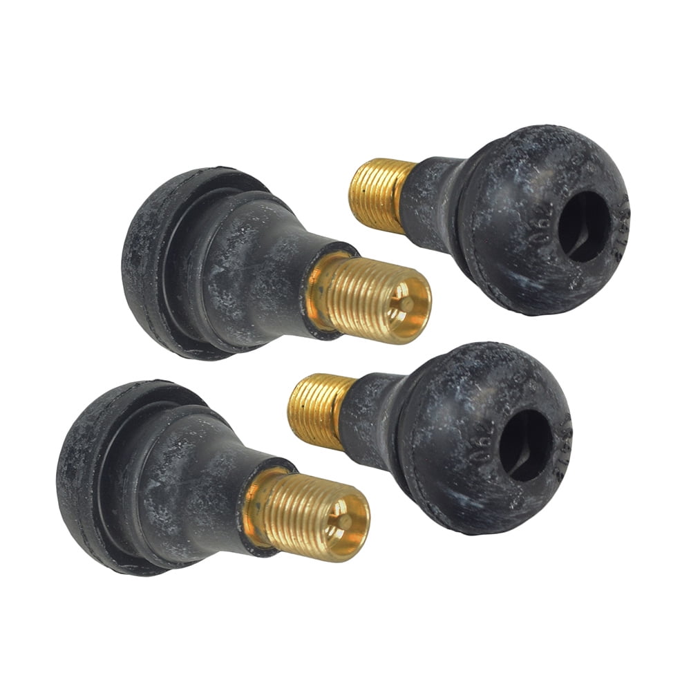 AlveyTech Black Rubber/Brass Valve Stem for Tubeless TIres Scooter