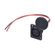 AlveyTech XLR Charger Port with 2 Wires for The Razor EcoSmart Metro, Rambler 16, MX500 & MX650 Part