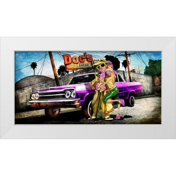 Alvez, A. - Perez, A. 18x11 White Modern Wood Framed Museum Art Print Titled - Im the King -2