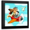 thumbnail image 1 of Alvez, A. - Perez, A. 20x20 Black Modern Framed Museum Art Print Titled - The pilot puppy, 1 of 5