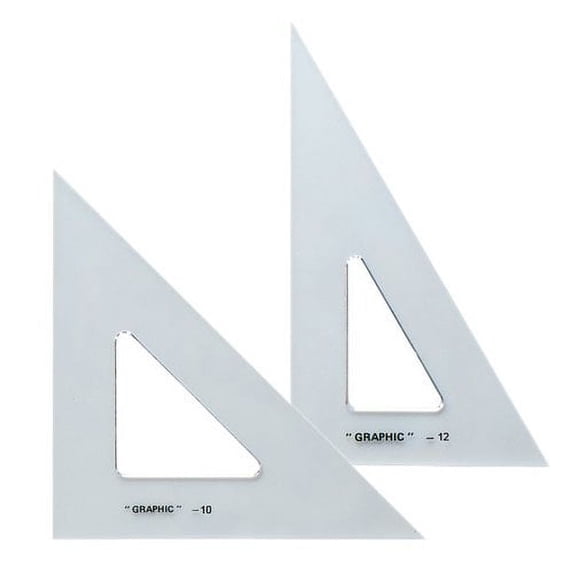 Alvin 10" & 12" Transparent Triangle Set