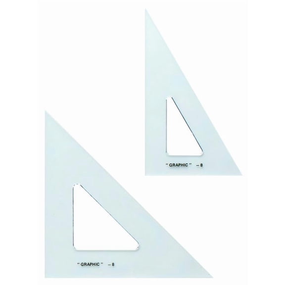 Alvin 10" Academic Transparent Triangle 45/90