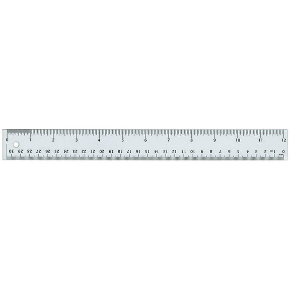 Alvin 12" Clear Acrylic Ruler
