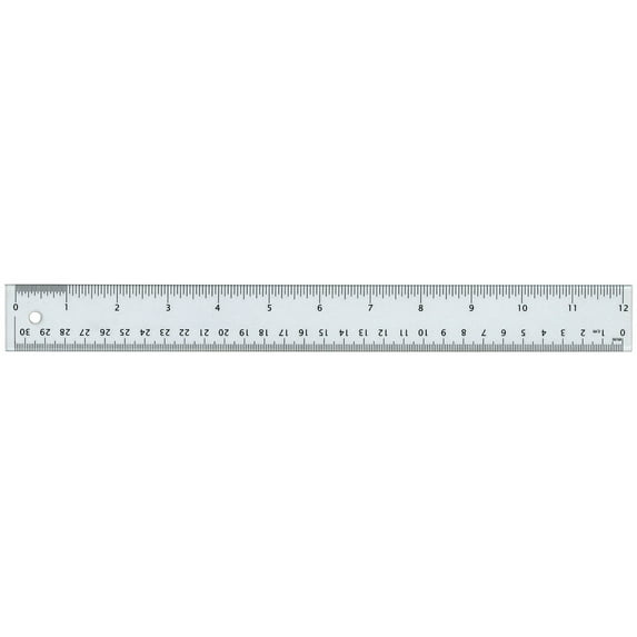 Alvin 12" Clear Acrylic Ruler