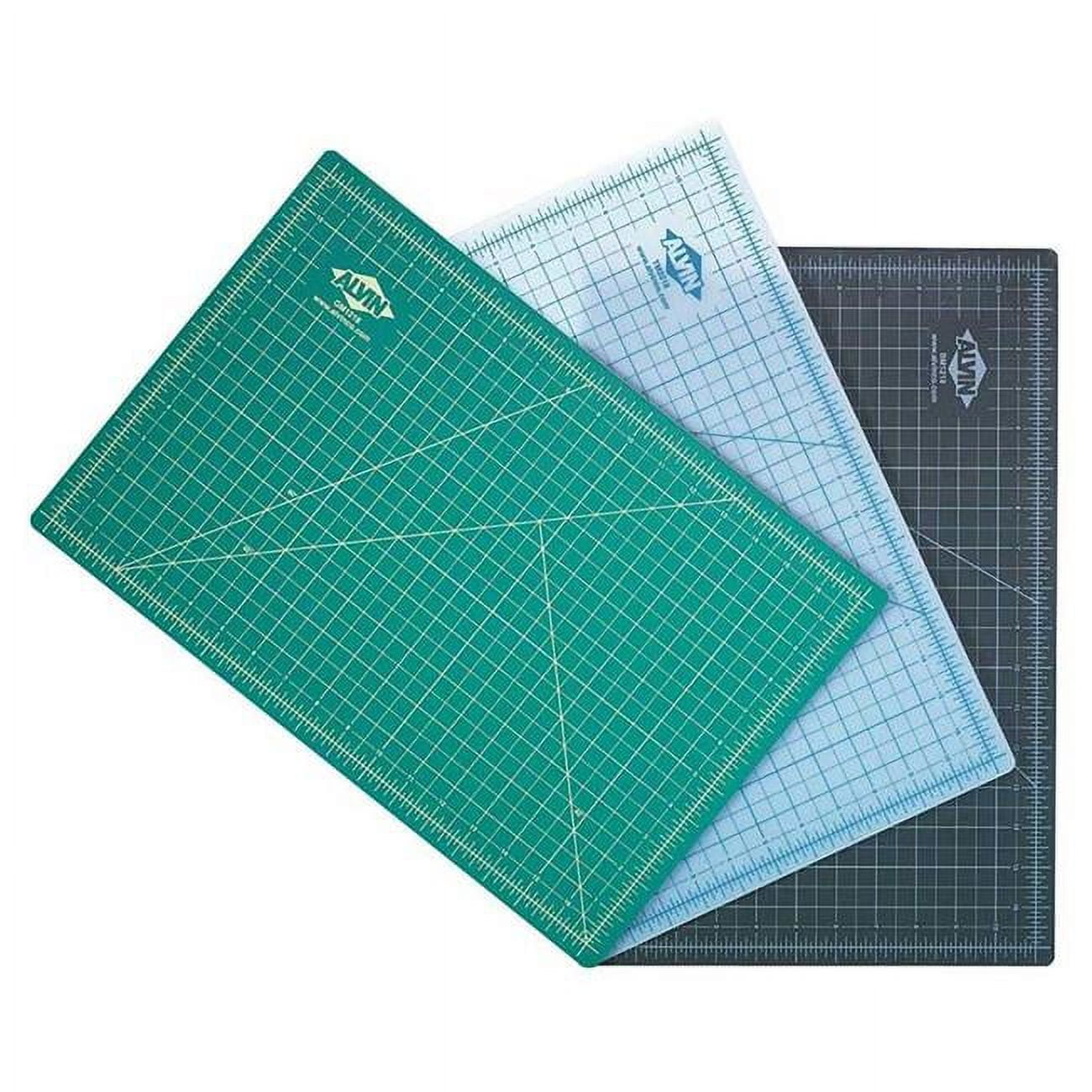 18x24in Green/Black Self-Healing Cutting Mat with Grid Lines