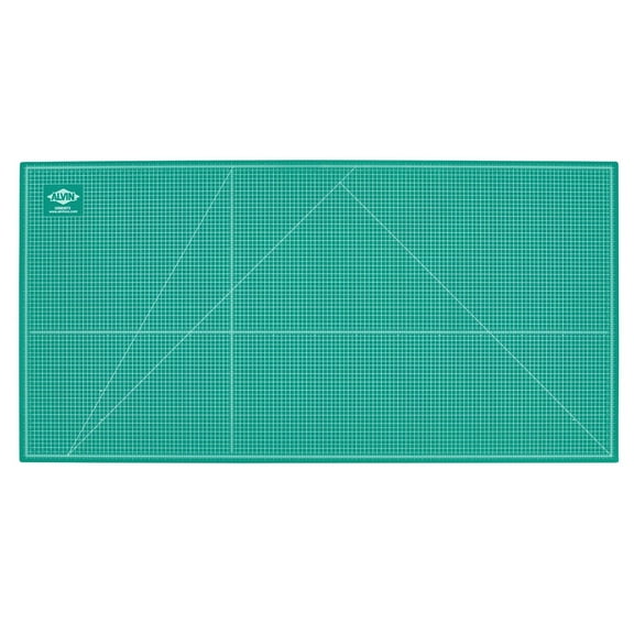 Alvin 36" x 72" Reversible Cutting Mat, Green/Black