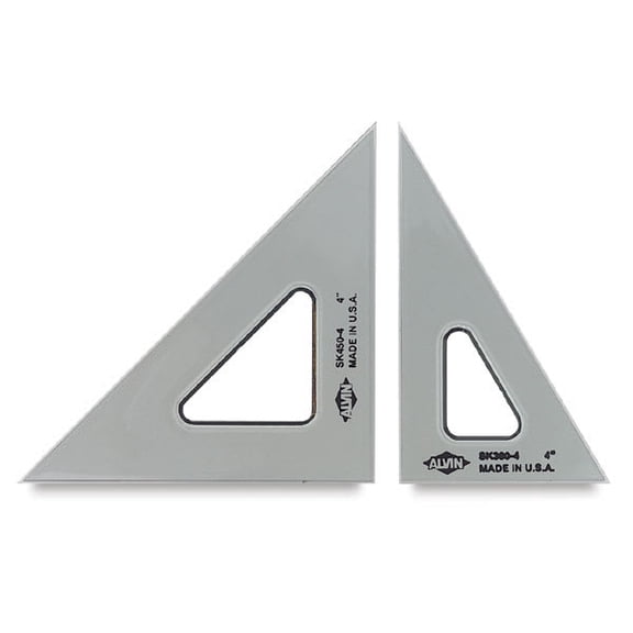 Alvin 4" Smoke-Tint Triangle 45/90