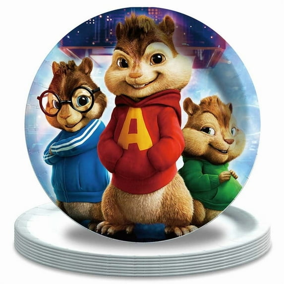 Alvin And The Chipmunks Birthday Decorations Plates Party Supplies Tableware Disposable Dinnerware