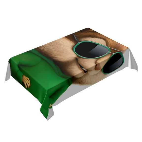 Alvin And The Chipmunks Themed Square Tablecloth 54 * 72 Inches Durable Stylish