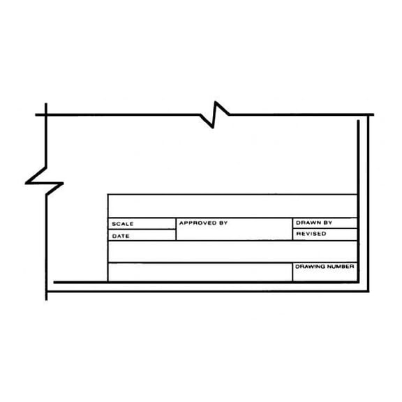Alvin CP10221222 18 x 24 Standard Title Block and Border 10 Sheets
