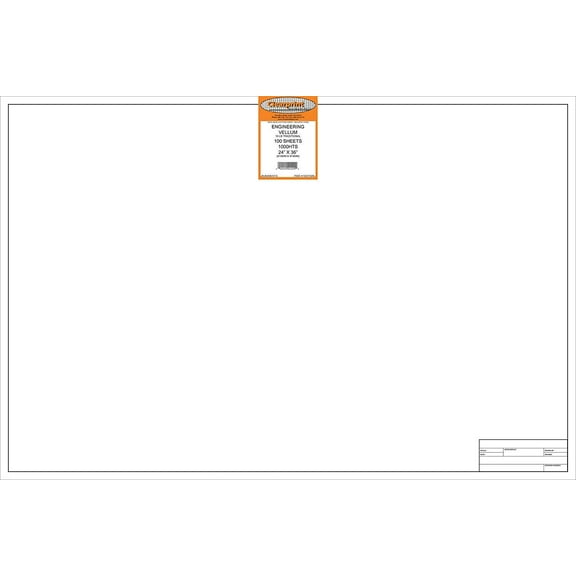 Alvin CP10221528 Std Title Blk 24x36 100 Shts