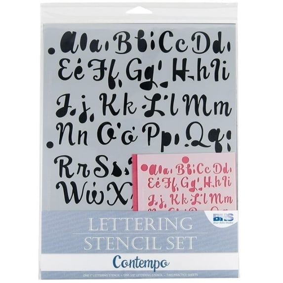 Alvin Lettering Stencil Set Contempo