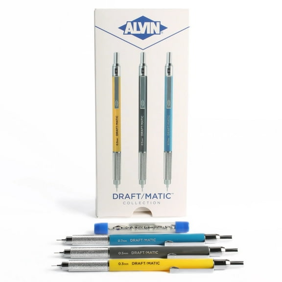 Alvin Mechanical Pencil Set of 3, 0.7mm HB Lead, 3 Count