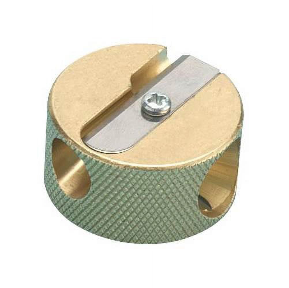 Alvin Solid Brass DoubleHole Round Pencil Sharpener