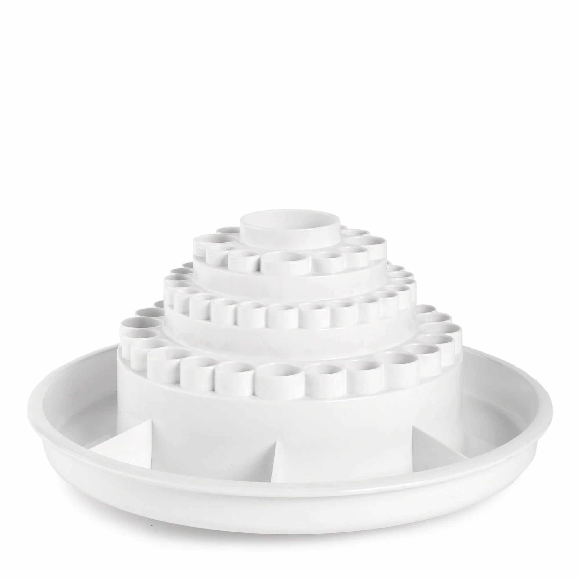 White Multifunction Rotating Desktop Organizer Tray