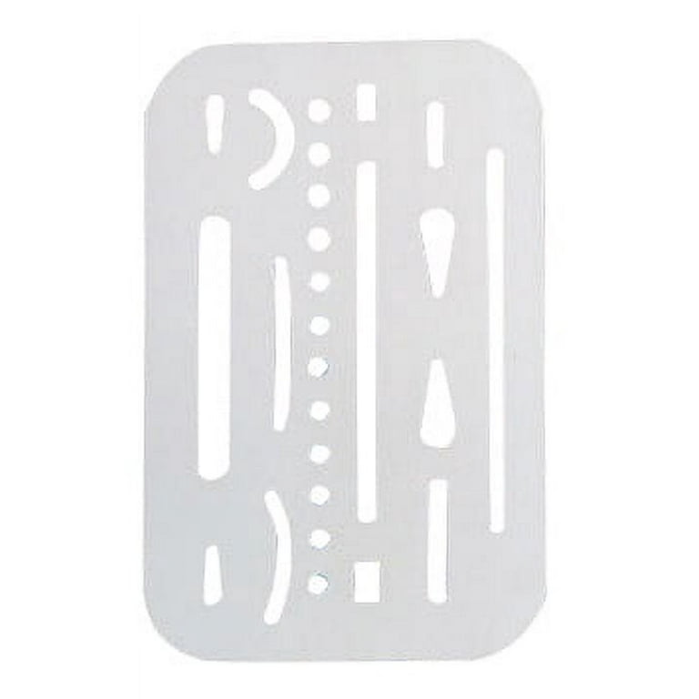 Alvin Stainless Steel Erasing Shield, Silver