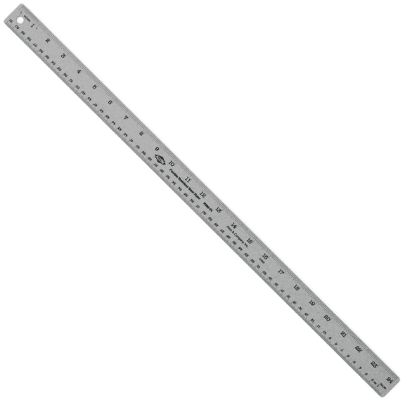 Alvin Non-Skid Stainless Steel Flex Ruler - 24"