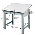 thumbnail image 1 of Alvin Table Gray Base White Top 37.5" x 60", 1 of 2