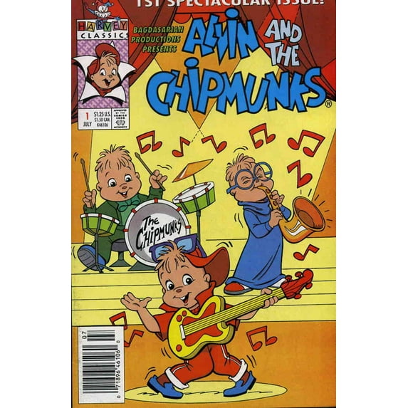 Alvin and the Chipmunks #1 (Newsstand) VF ; Harvey Comic Book