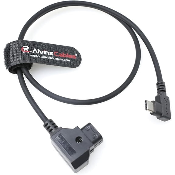 Alvin's Cables Dtap to Right Angle USB-C Power Cable for DJI Focus Pro Motor, 2ft Ultra Soft D-tap to Type-C Enhanced Power for Tilta Nucleus Nano II Wireless Lens Control Motor