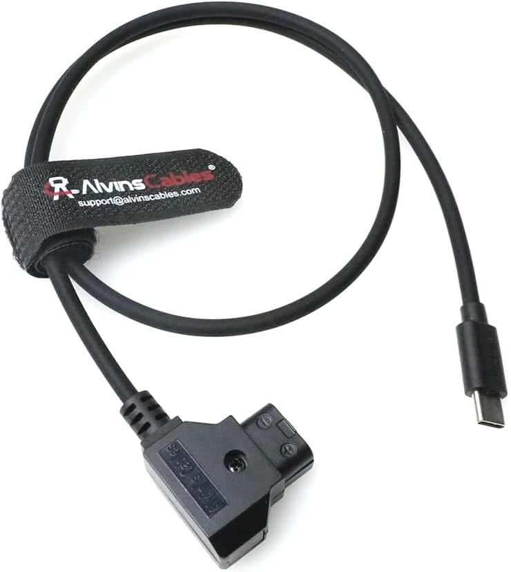 Alvin's Cables Dtap to USB-C Power Cable for DJI Focus Pro Motor, 2ft Ultra Soft D-tap to Type-C Enhanced Power for Tilta Nucleus Nano II Wireless Lens Control Motor