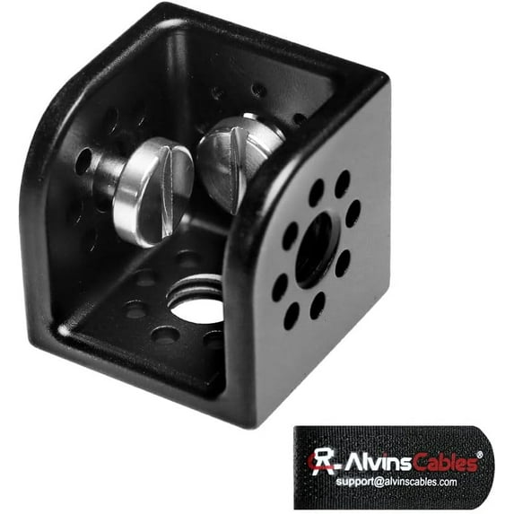 Alvin's Cables Extension Side Mounting Block with 3/8” Threads, 3-Port Square Mount for ARRI for Sony RED Camera Wireless Receiver-A0125
