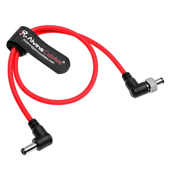 Alvin's Cables Locking DC to DC Cable for Atomos Ninja V Shogun, 5.5 2.1 Locking DC Right Angle Ultra Soft Cable for Video Devices PIX-E7 PIX-E5 Monitor 45cm|17.7in