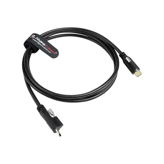 Alvin's Cables Locking USB-C to USB-C Power Cable for Blackmagic Pyxis Monitor, URSA Cine EVF, Type-C 3.1 10Gbps Data Transfer Cable for Blackmagic Pyxis 6K, URSA Cine 12K, 11.8in