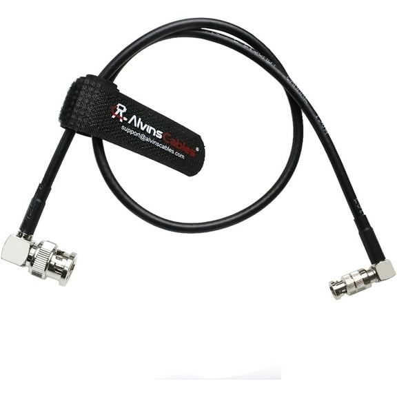 Alvin's Cables Micro-BNC High-Density BNC to BNC 6G HD SDI Coaxial-Cable for Blackmagic-Video-Assist, Right-Angle 75 Ohm 50cm|19.7inches