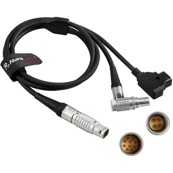 Alvin's Cables Power Control Y Cable for Preston MicroForce V+F2/V+F3 Zoom Control, for Heden M26T Analog Servo Lens Motor, 10 Pin to 4 Pin and D-tap Cable 1m| 3.3ft