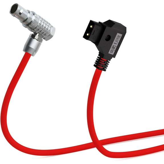 Alvin's Cables for RED Komodo-X Power Cable for RED DSMC3 DSMC2 Epic Scarlet V-Raptor, for DJI Ronin 4D, Ultra Soft & Flexible D-Tap to 6 Pin Female Right Angle Cable 1M/39.4inches