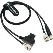 Alvins Cables TV Logic Monitor Combination Power Cable Mini 4 pin XLR to D-Tap & BNC to BNC 75 Ohm SDI Video Coaxial Cable for F-5A F-10A F-7HS Monitor 60CM