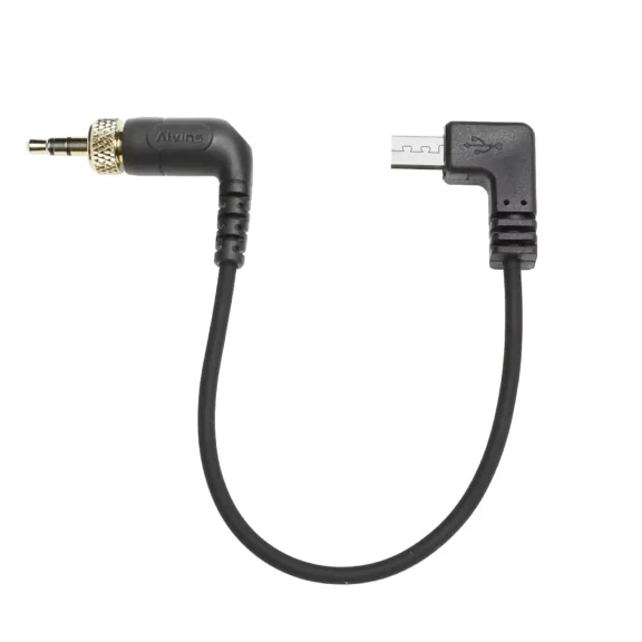 Alvins Cables Tentacle Timecode Cable for Sony FX3| FX30| A7S3| A1 Camera, Locking 3.5mm TRS to Micro USB Timecode Cable for Deity TC-1, for Tentacle SYNC E Timecode Generator 35cm| 13.8in