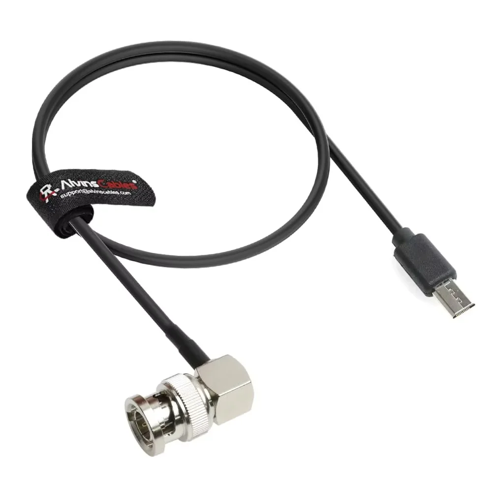 Alvin’s Cables Timecode Cable for Sony FX3| FX30| A7S3| A1 Camera, BNC to Micro USB Timecode Cable for Zaxcom, for ZOOM-F8n 35cm| 13.8in