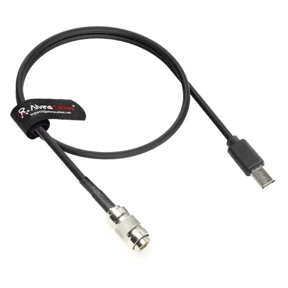 Alvin’s Cables Timecode Cable for Sony FX3| FX30| A7S3| A1 Camera, DIN to Micro USB Timecode Cable for Atomos UltraSync ONE 35cm| 13.8in