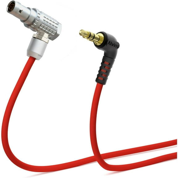 Alvin's Cables Ultra Soft Timecode Cable for RED Komodo, for RED V-Raptor 8K Camera, for Tentacle Sync 3.5mm TRS to EXT 9 Pin Male Cable 45CM| 18inches