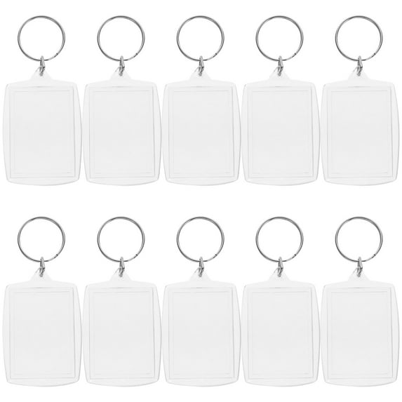 Alvinma 100pcs Photo Keyrings, Transparent Picture Insert Keychains