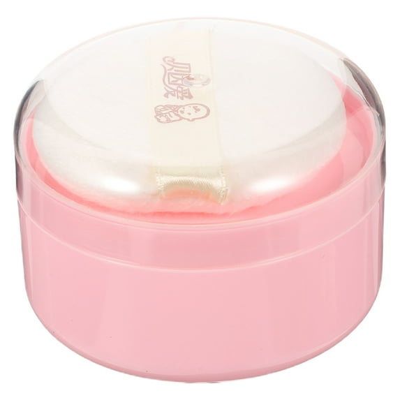 Alvinma Body Powder Puff Box Loose Powder Container Portable Baby Powder Storage Holder with Puff