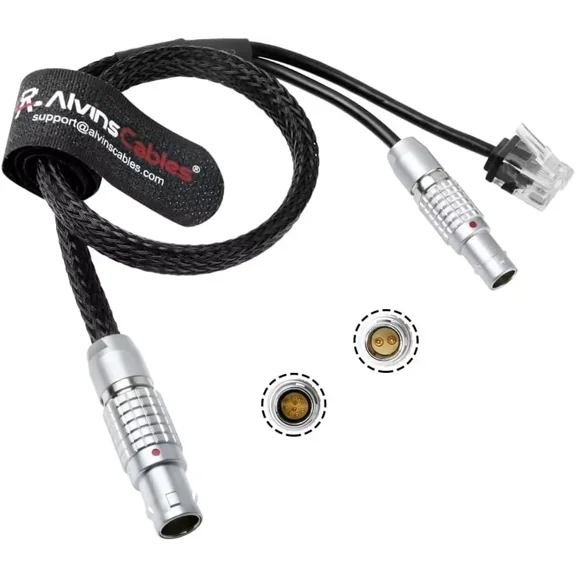Alvins Cables Control Cable for ARRI ETH 10 Pin to RJ45 and 2 Pin Male 24V Power Cable for ARRI Alexa Mini LF| LF| Mini| SXT Camera, Teradek COLR