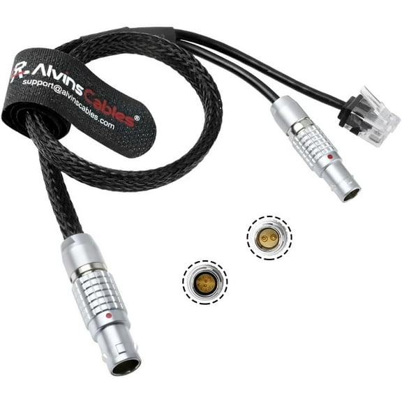 Alvins Cables Control Cable for ARRI ETH 10 Pin to RJ45 and 2 Pin Male 24V Power Cable for ARRI Alexa Mini LF| LF| Mini| SXT Camera, for Teradek COLR