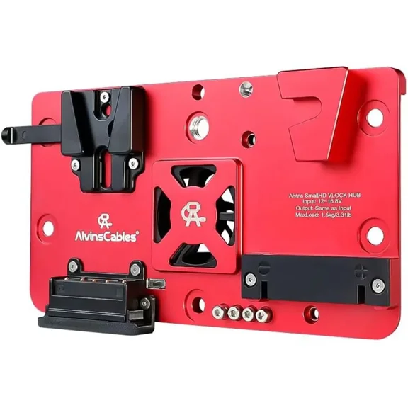 Alvins Integrated V-Mount Battery Plate for SmallHD Cine 7| Indie 7 |702 Touch Monitor, for VAXIS Wireless Video Transmission Power Supply Mounting Kit