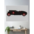 thumbnail image 1 of Alvis 12/60 'Beetleback' Sports Car (Black) Poster Wall Art, Modern Wall Decor For Living Room Bedroom, 24x36 UNFRAMED, 1 of 3