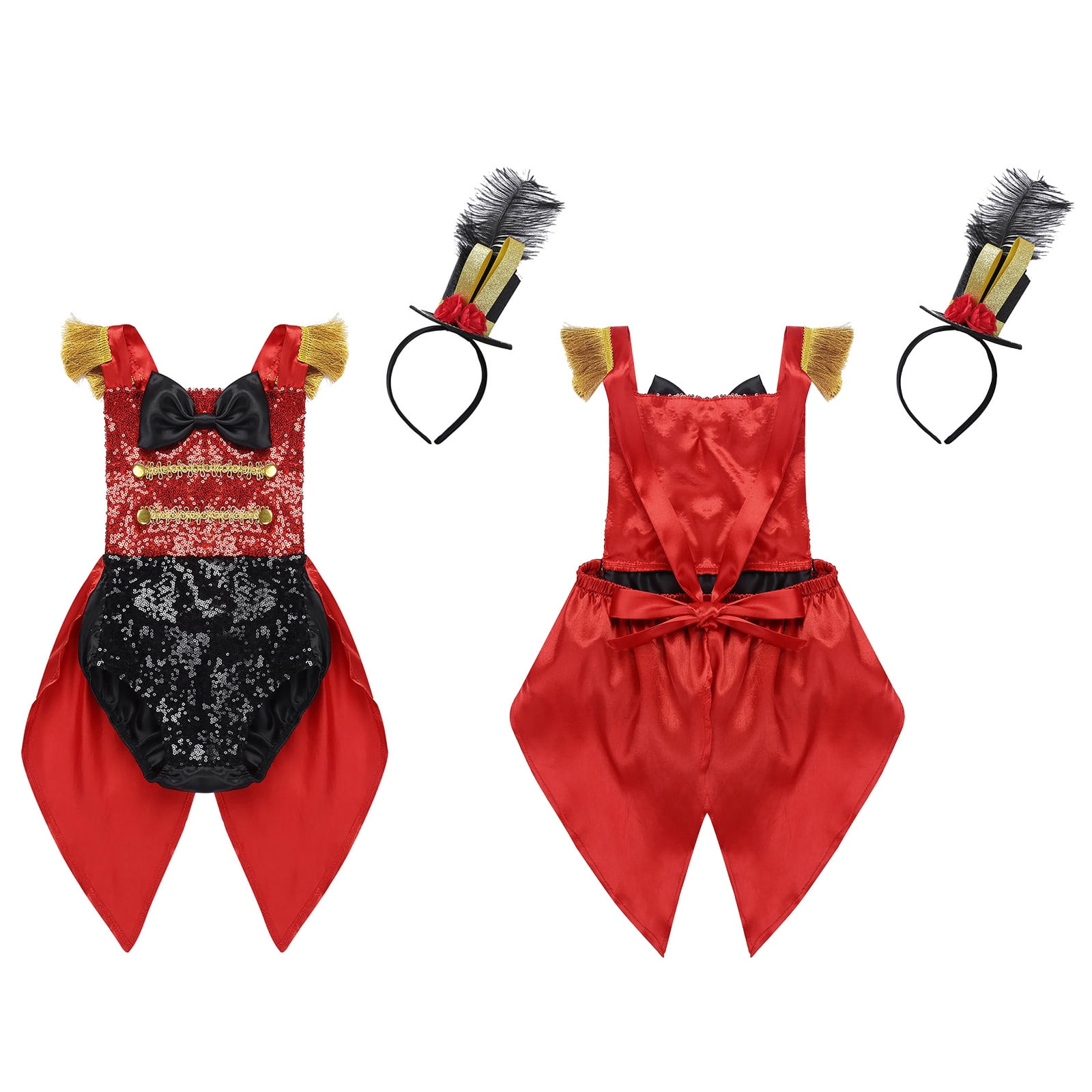 Alvivi Baby Girls Ringmaster Circus Costume Romper+Mini Top Hat