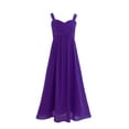 thumbnail image 1 of Alvivi Big Girls Chiffon Wedding Party Prom Gown Junior Bridesmaid Long Dress 4-16, 1 of 5