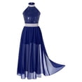 thumbnail image 1 of Alvivi Big Girls Halter Neck Shiny Sequins Evening Gown Princess Romper Dress, 1 of 5